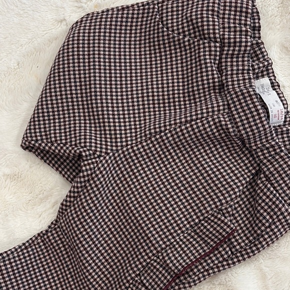 Zara Checkered Pants with Unique Hem - Picture 3 of 5